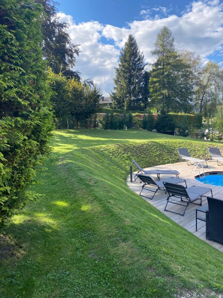 Appartement Moderne Avec Terrasse Et Piscine A Chatel Sur Bex Kültér fotó